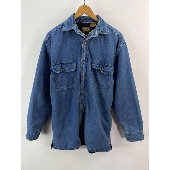 Schmidt Other - Schmidt Work Wear Sz M Jean Jacket Lined Button Up Zip